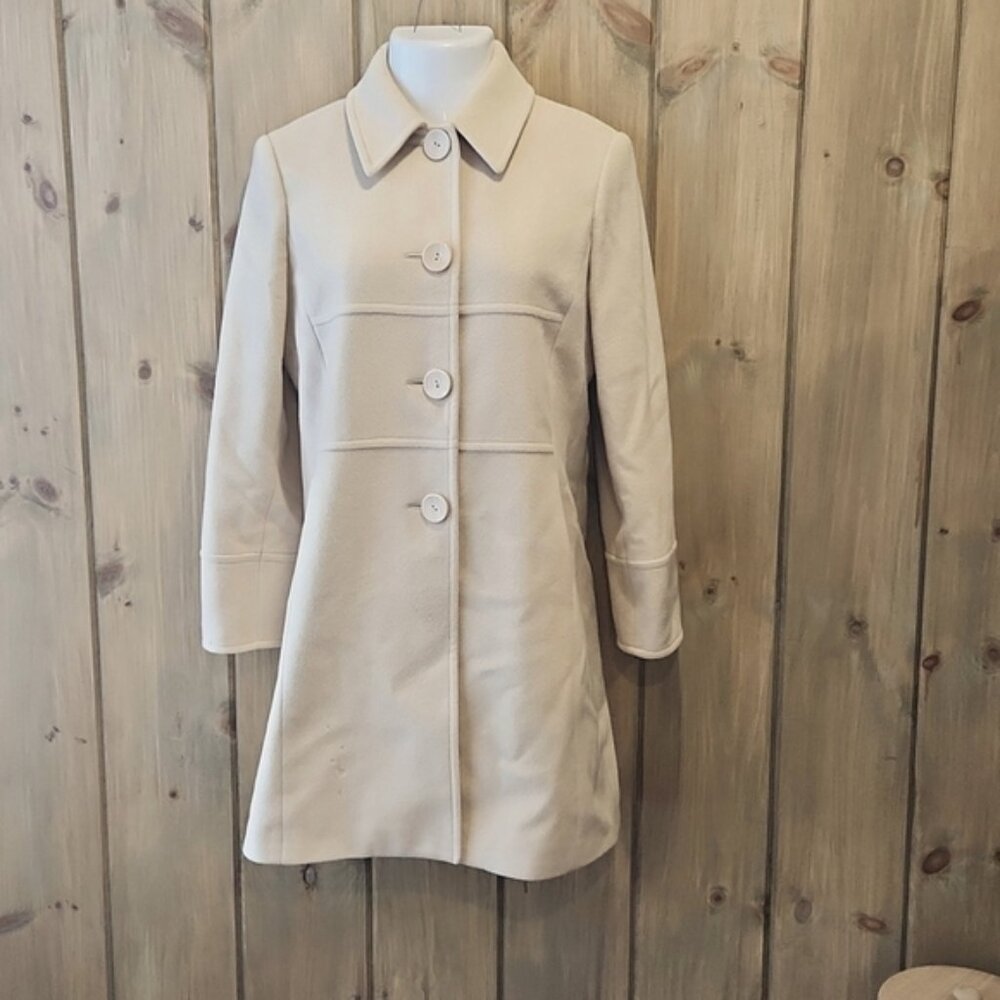Braefair long wool coat , Sz 6 vintage, trench, fully lined